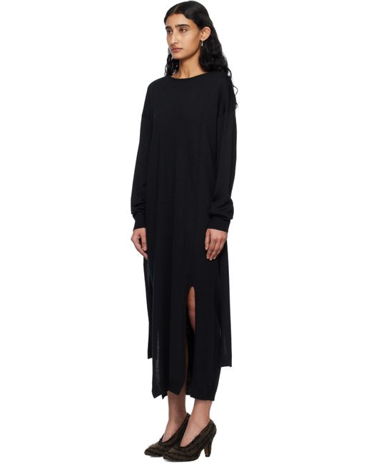 Lemaire ブラック トロンプルイユ マキシワンピース Black