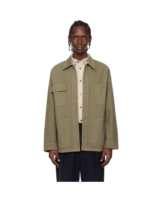 A.P.C. Natural Khaki Loose-Fit Overshirt for men