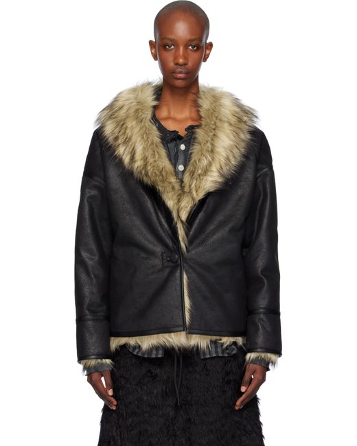 ジャケット [OPEN YY] FAUX FUR REVERSIBLE JACKET : 2color OPEN YY Faux Fur Reversible Jacket (Black) – CNCPTS