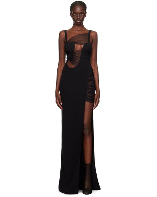 Nensi Dojaka Asymmetrical Maxi Dress in Black | Lyst Canada Nensi Dojaka Asymmetrical Maxi Dress in Black | Lyst Canada
