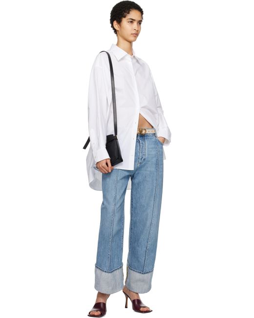 Ceinture Blanc Et Noir À Fermoir Gancini Torsadé Ferragamo en coloris Black