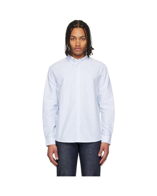 A.P.C. White Greg Shirt for men