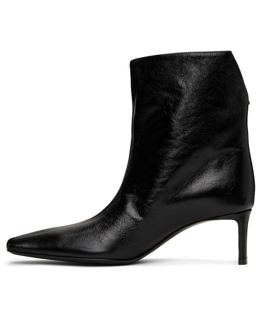 Khaite Black Ona Ankle Boots