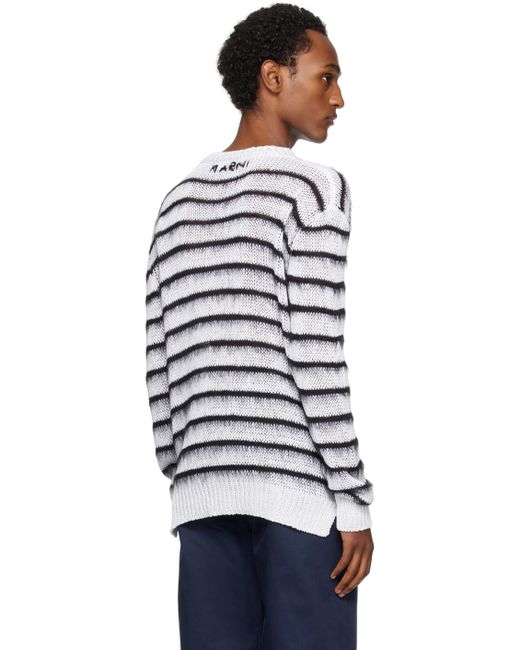 Marni Black Stripe Sweater for men