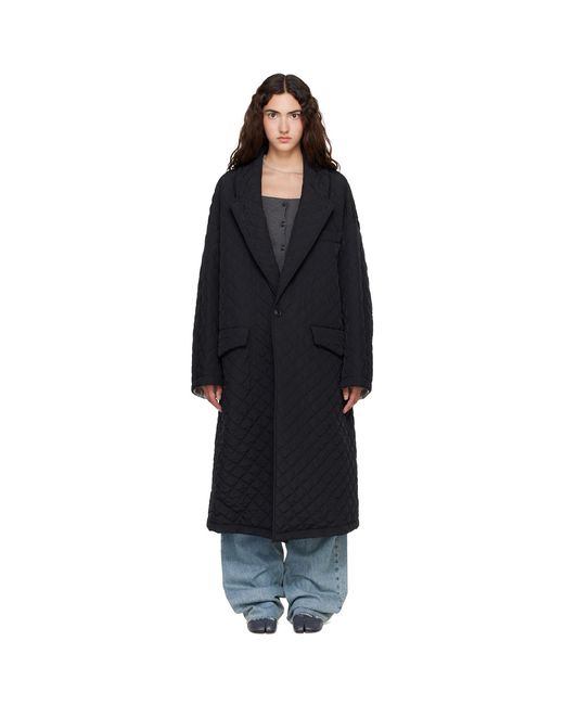Maison Margiela Black Quilted Coat