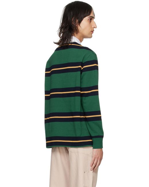 Tommy Hilfiger Green Rugby Stripe Polo for men