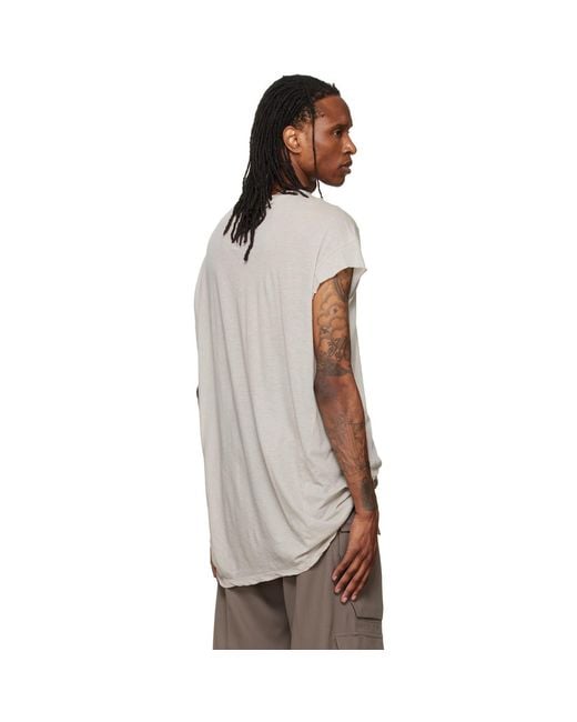 Rick Owens Gray Off- Tower Rick S Jumbo S/S T-Shirt for men