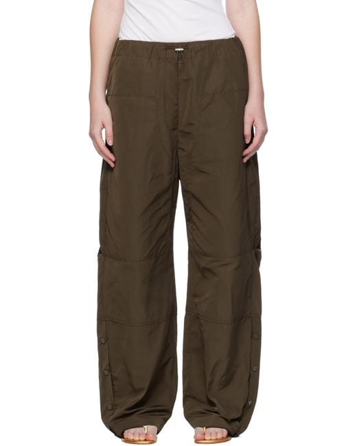 Paris Georgia Brown Khaki Elemental Parachute Trousers