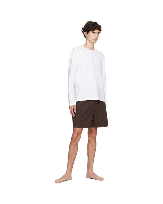 Tekla White Long-Sleeved T-Shirt for men