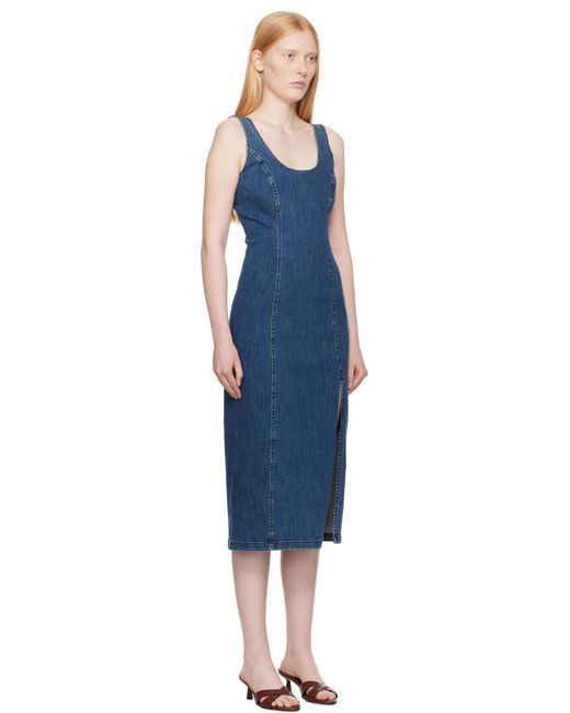 Rag & Bone ネイビー Athena デニム ミディアムワンピース Black