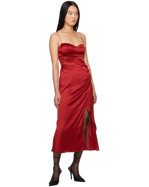 Reformation Red Marguerite Midi Dress