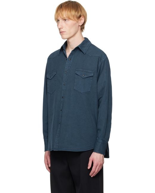 AURALEE PRODUCT DYED FINX GABARDINE HALF SLEEVE