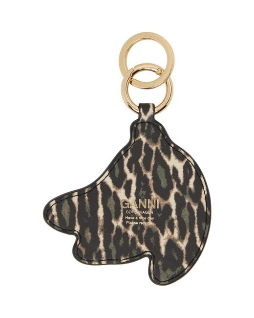Ganni Metallic Joy Banana Keychain