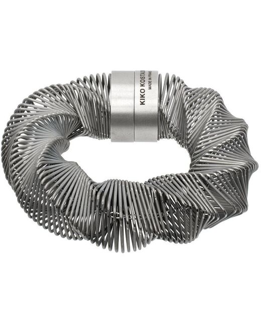 Kiko Kostadinov Gray Large Geo Bracelet for men