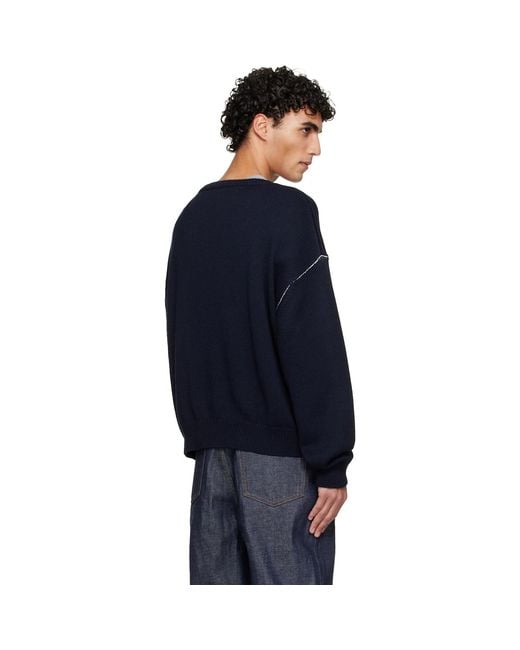 A.P.C. Blue Logo Sweater for men
