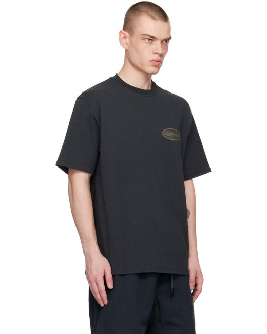 Gramicci Black Oval T-Shirt for men