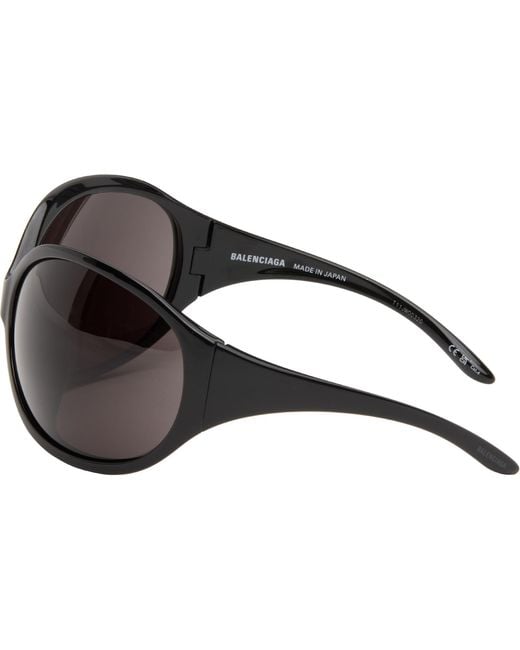 Balenciaga Black Phantom Round Sunglasses