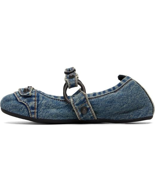 Balenciaga Blue City Ballerina Flats