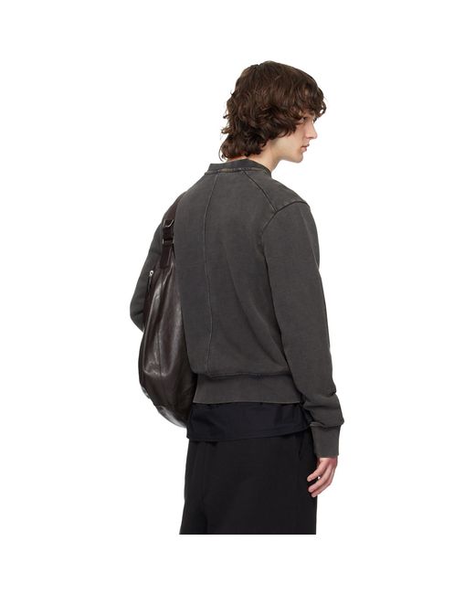 Entire studios Black Pod Crew Sweatshirt for men