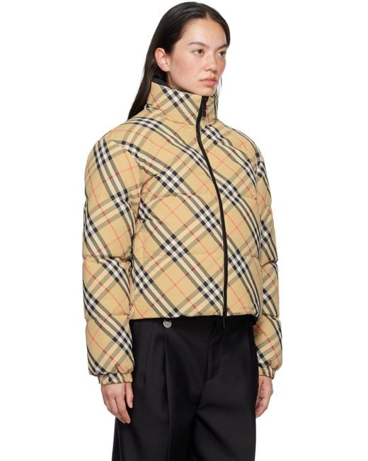 Burberry リバーシブル チェック ダウンジャケット Metallic