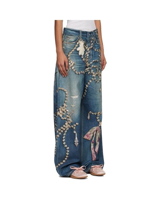 Acne Blue Trompe-L'Oeil 1981 Jeans