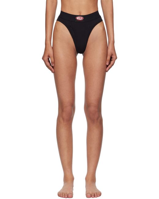 Willy Chavarria Black High Waisted Briefs