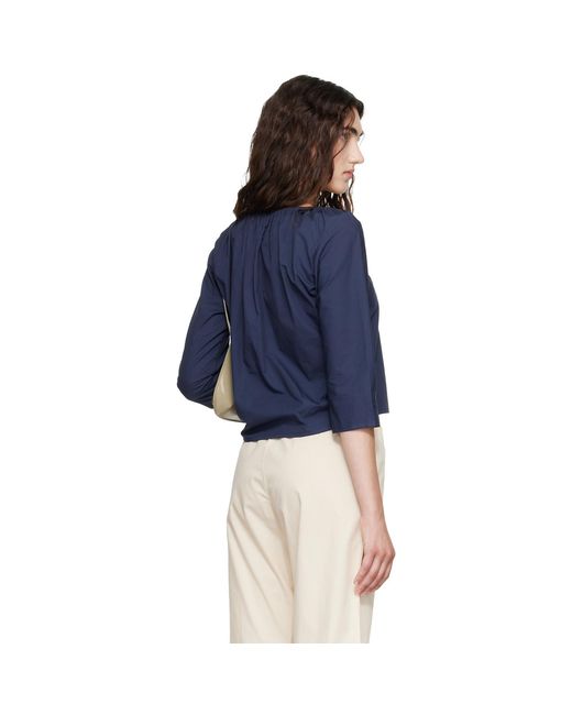 Brooke Callahan Blue Scoop Top