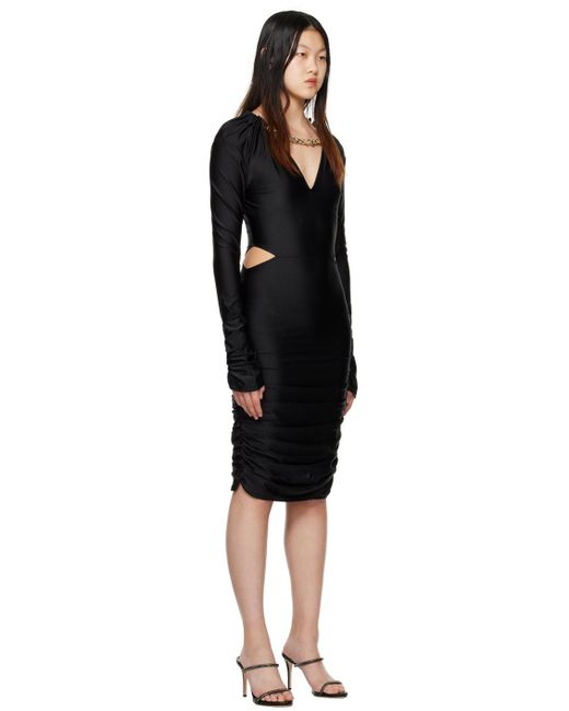 lesugiatelier Black Shirring Dress
