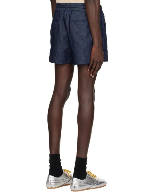 Short Bleu Marine En Denim À Cordon Coulissant Dries Van Noten pour homme en coloris Blue
