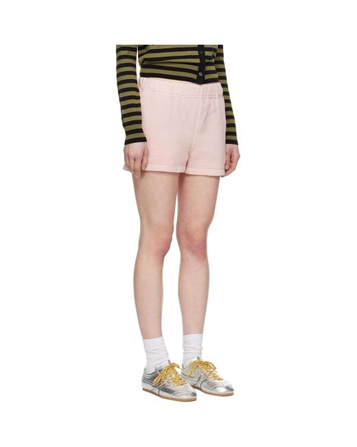 A Bathing Ape Pink Pigment Dyed One Point Sweat Shorts