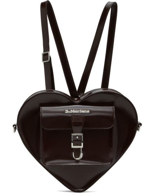 Dr. Martens Black Burgundy Heart Backpack
