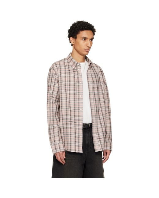 Off-White c/o Virgil Abloh Brown Flannel Regular Shirt for men