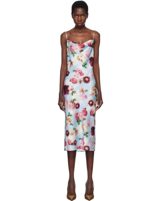 Fleur du Mal Black Cowl Neck Slip Midi Dress