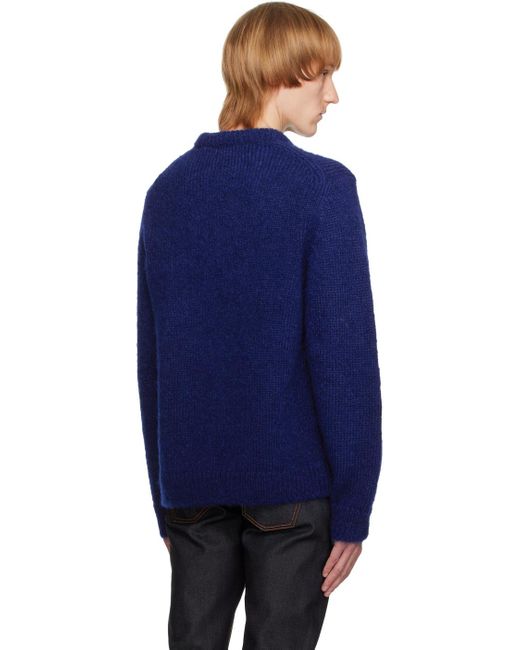 Nudie Jeans Blue Navy August Sweater for men
