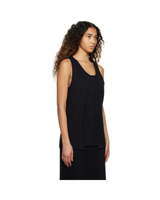 MM6 by Maison Margiela Black Spliced Tank Top