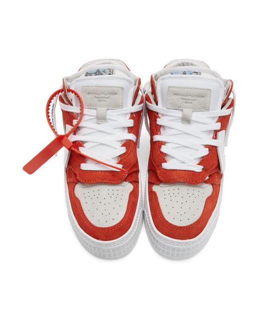 Off-White c/o Virgil Abloh Suede Red And White Off-court 3.0 Sneakers ...
