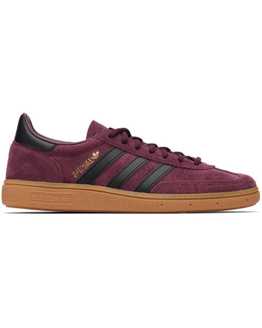 Adidas Originals Black Burgundy Handball Spezial Sneakers for men