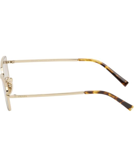Prada Black Rectangle Metal Sunglasses
