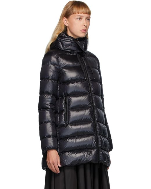 Moncler Synthetic Moka Lacquer Long Puffer Coat in White (Black) - Save 27%  | Lyst