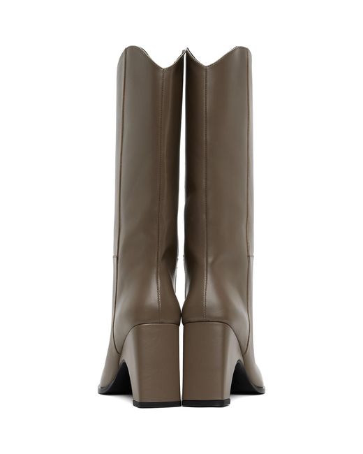 Coperni Brown Taupe Cowboy Bridge Tall Boots