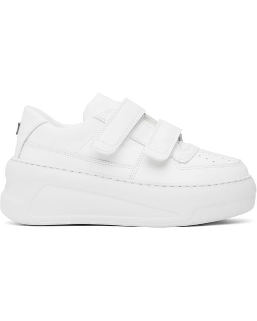 Acne Black Velcro Strap Platform Sneakers