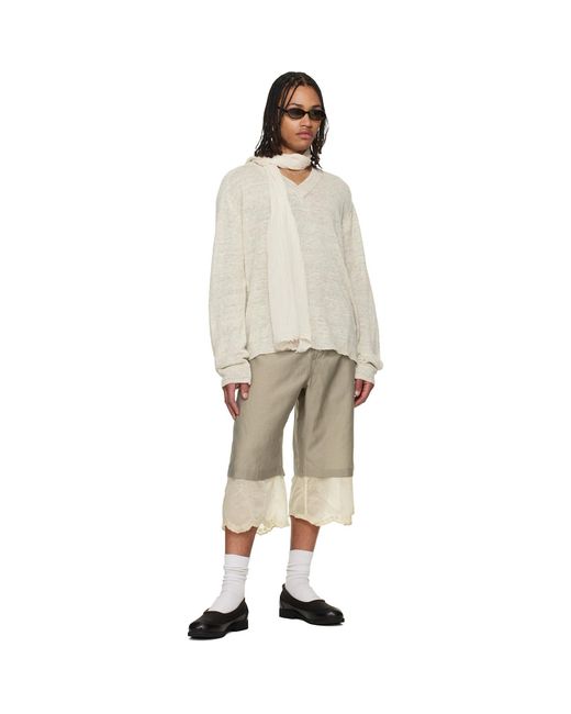Our Legacy Natural Frill Shorts for men