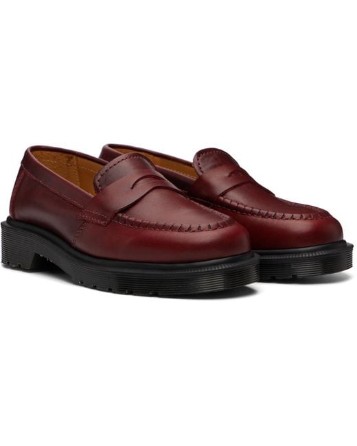 Dr. Martens Red Delapre 'Made