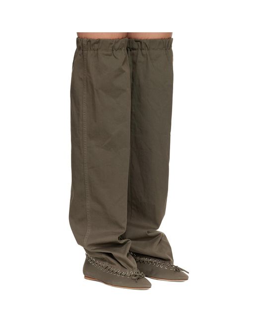August Barron Multicolor Khaki Level Flat Thigh High Tall Boots