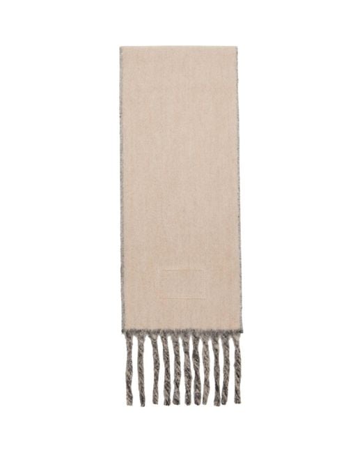 Acne Black Bicolour Alpaca Scarf for men