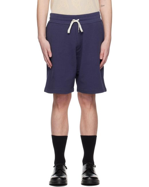 Vivienne Westwood Blue Navy Action Man Shorts for men