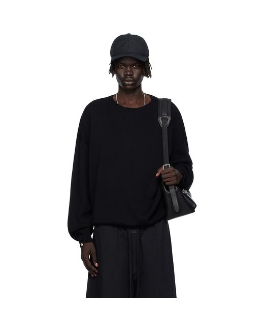 Fear Of God Black Long Sleeve Crewneck Sweater for men