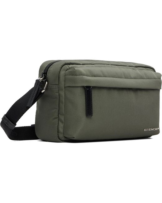 Givenchy Green Khaki Essential U Crossbody Nylon Bag for men