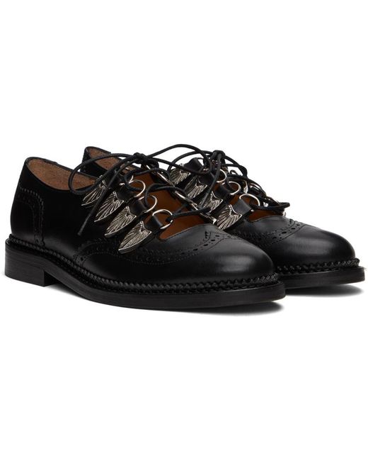 Toga Black Lace-up Loafers
