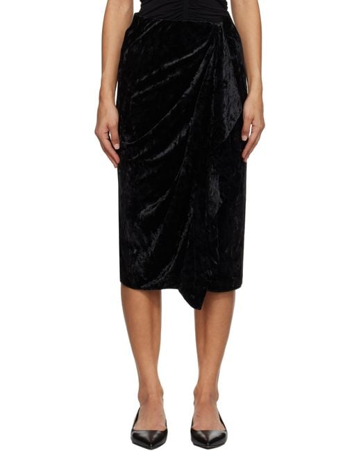 Isabel Marant Black Alyssa Midi Skirt